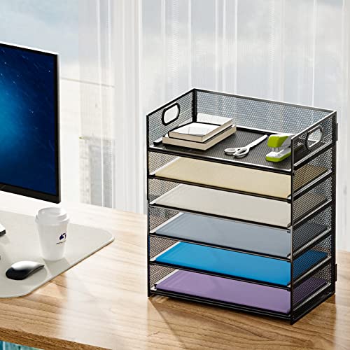 Marbrasse 6-Tray Mesh Desk Organizer